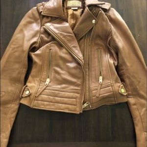 Michael Kors authentic leather jacket XS Camel